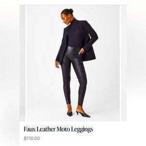 Spanx Faux Leather Moto Leggings